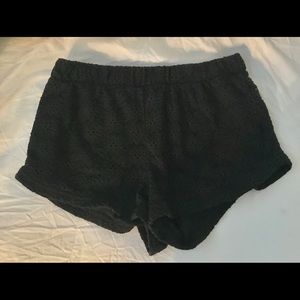 Black Crotchet Shorts